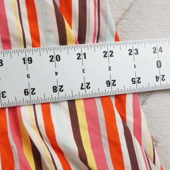 Torrid mini Challis Halter Neck Mini Dress Womens 0X Striped Multi Color - Picture 9 of 12